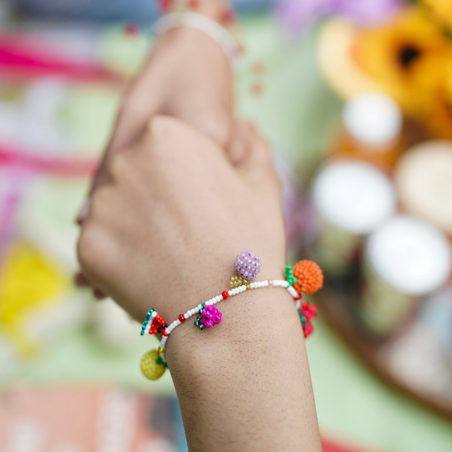 Fruity Multicolor Handmade Beaded Bracelet