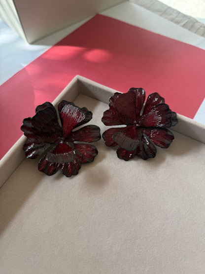 Midnight Bloom Statement Earrings