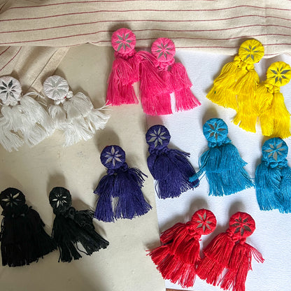 Fiesta Bloom Tassel Earrings
