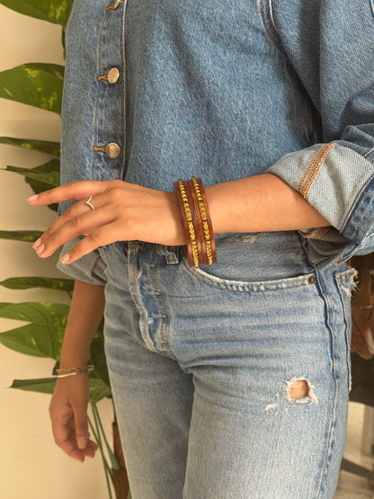 Wooden Handmade Bangle-Set of 2