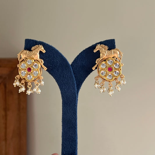 Ashwa Horse Motif Earrings