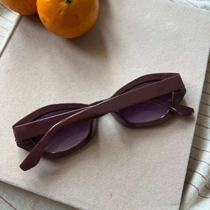 Burgundy Cat Eye Sunglasses