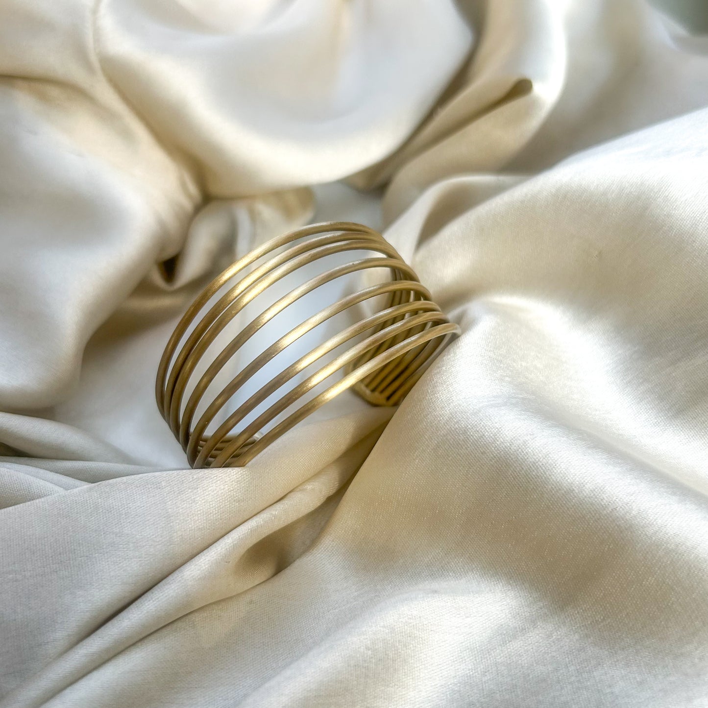 Helena Handmade Brass Cuff (matte)