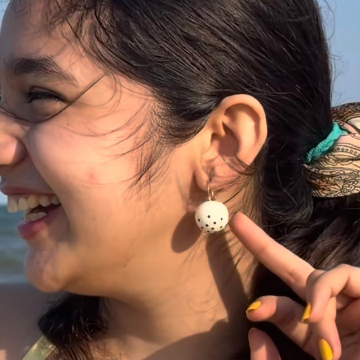 Polka Drop Earrings