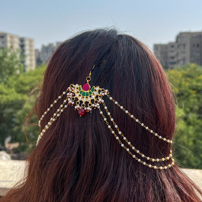 Chaand Pearl Kaan Chain