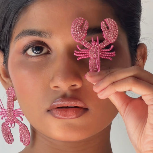 Lobster Luxe Statement Earrings