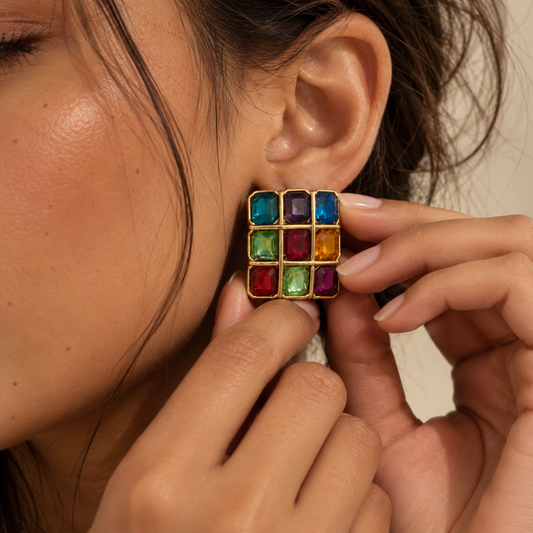 Jewel Grid Earrings