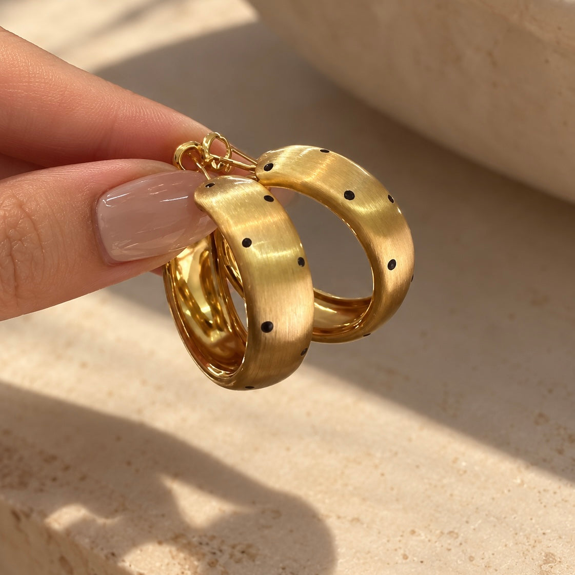 Lara Polka Dot Hoops
