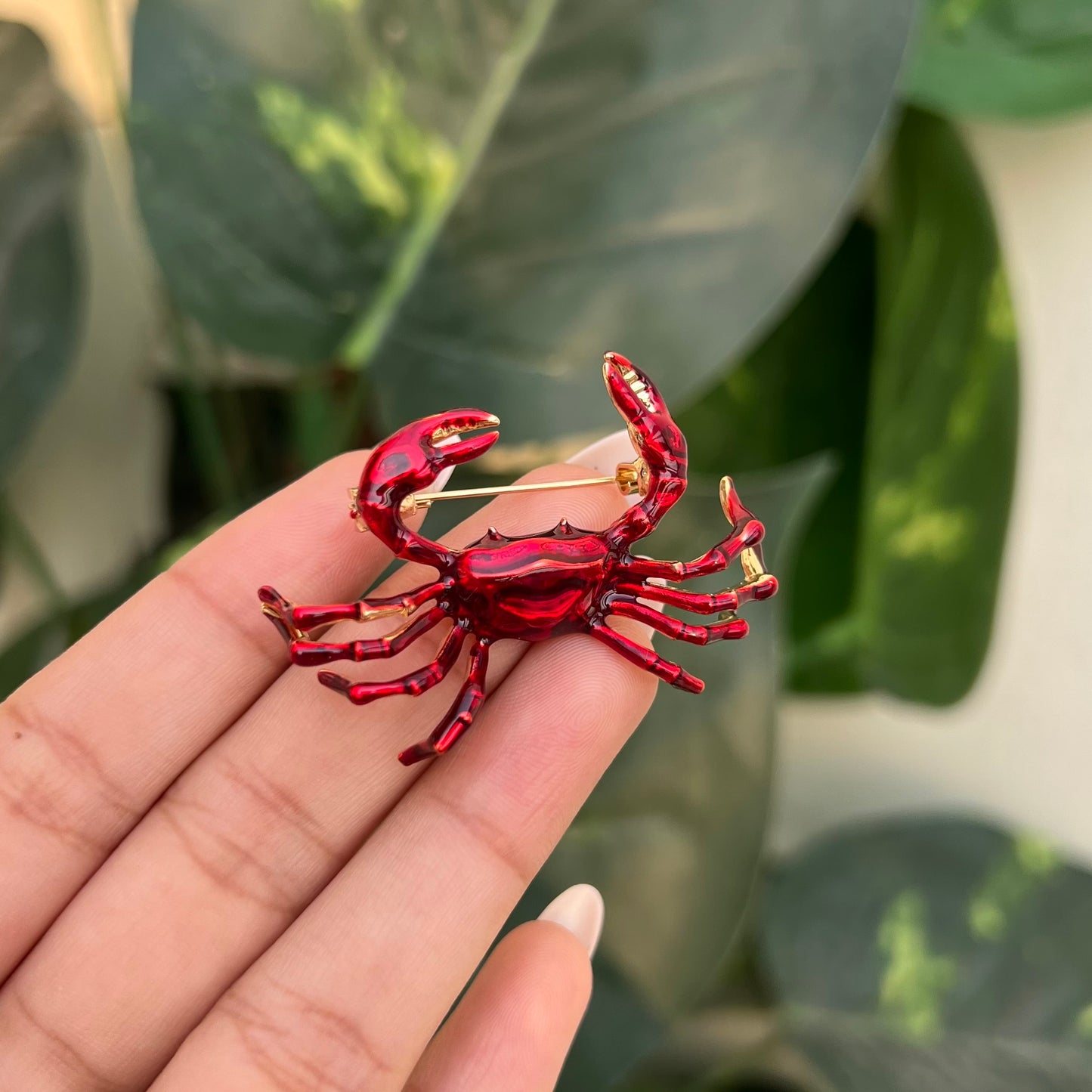 Red Crab Brooch