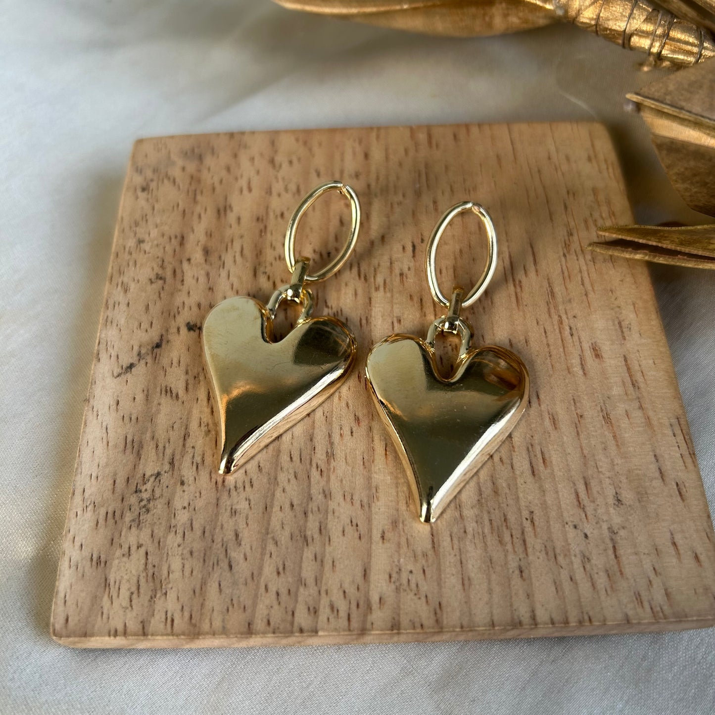 Darlene Gold Metal Earrings