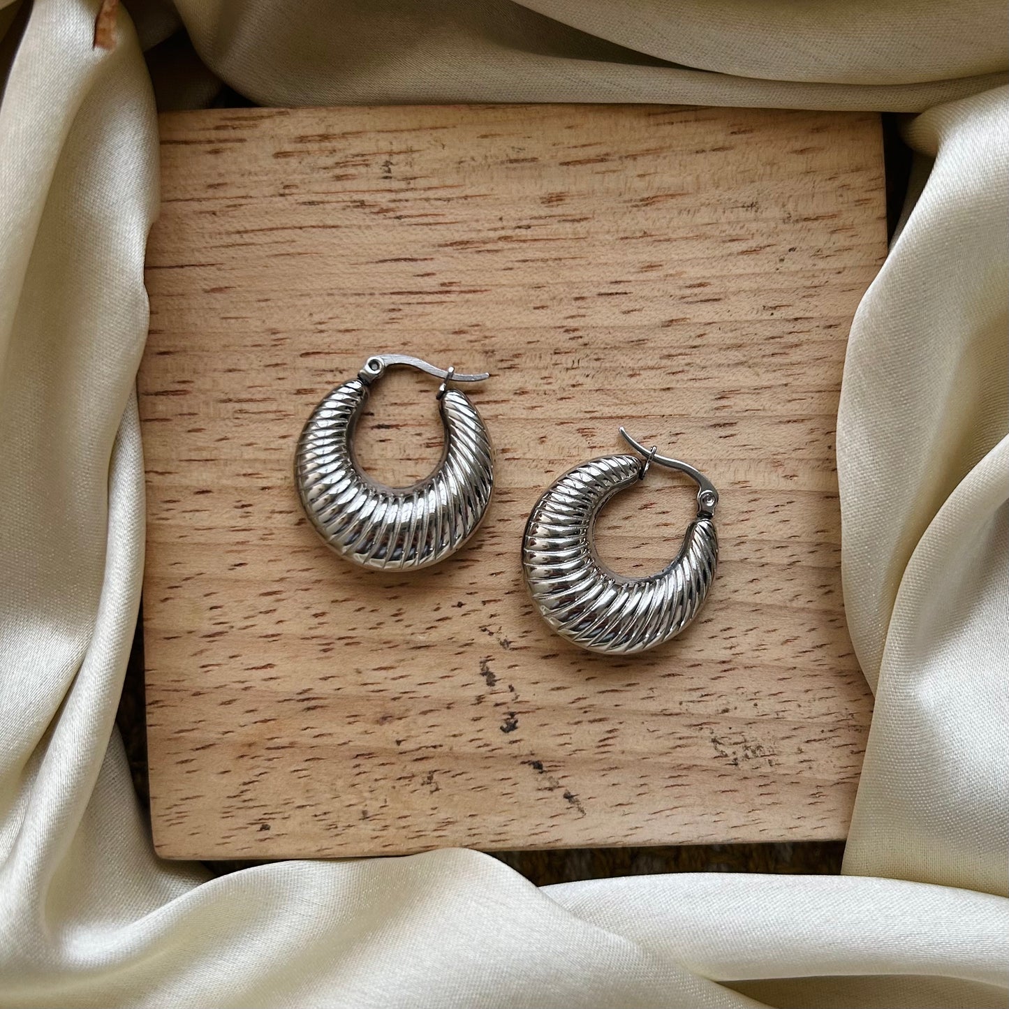 Millie Silver Metal Earrings