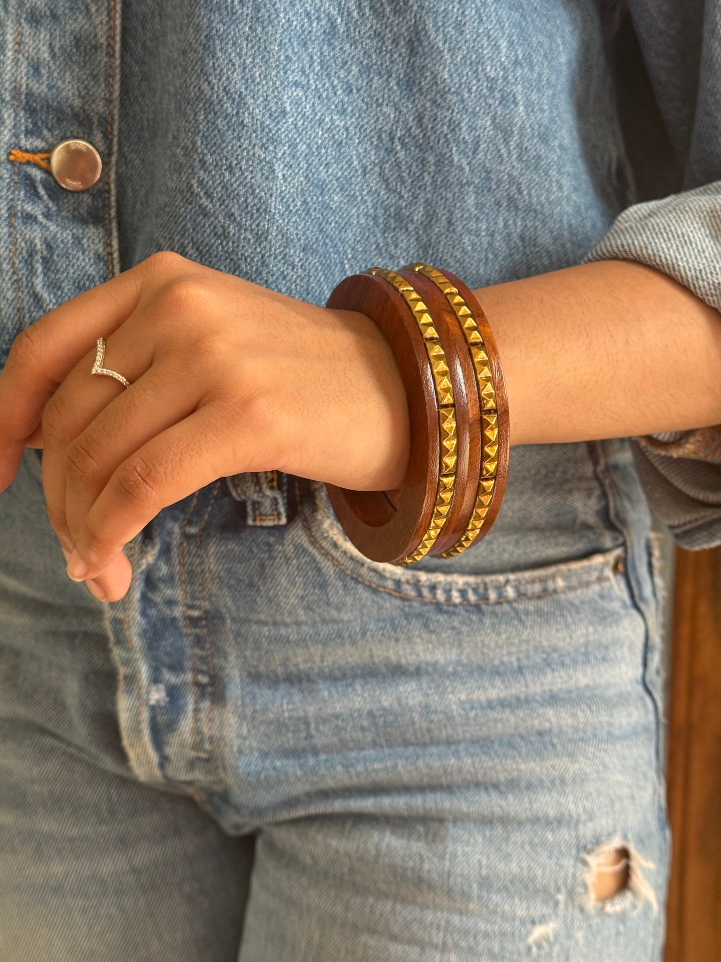 Wooden Handmade Bangle-Set of 2