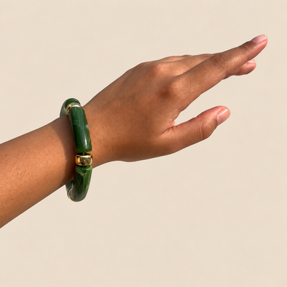 Green Viral Retro Acrylic Bracelet (Single)