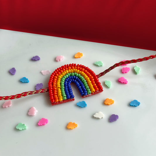 Rainbow Handmade Beaded Rakhi