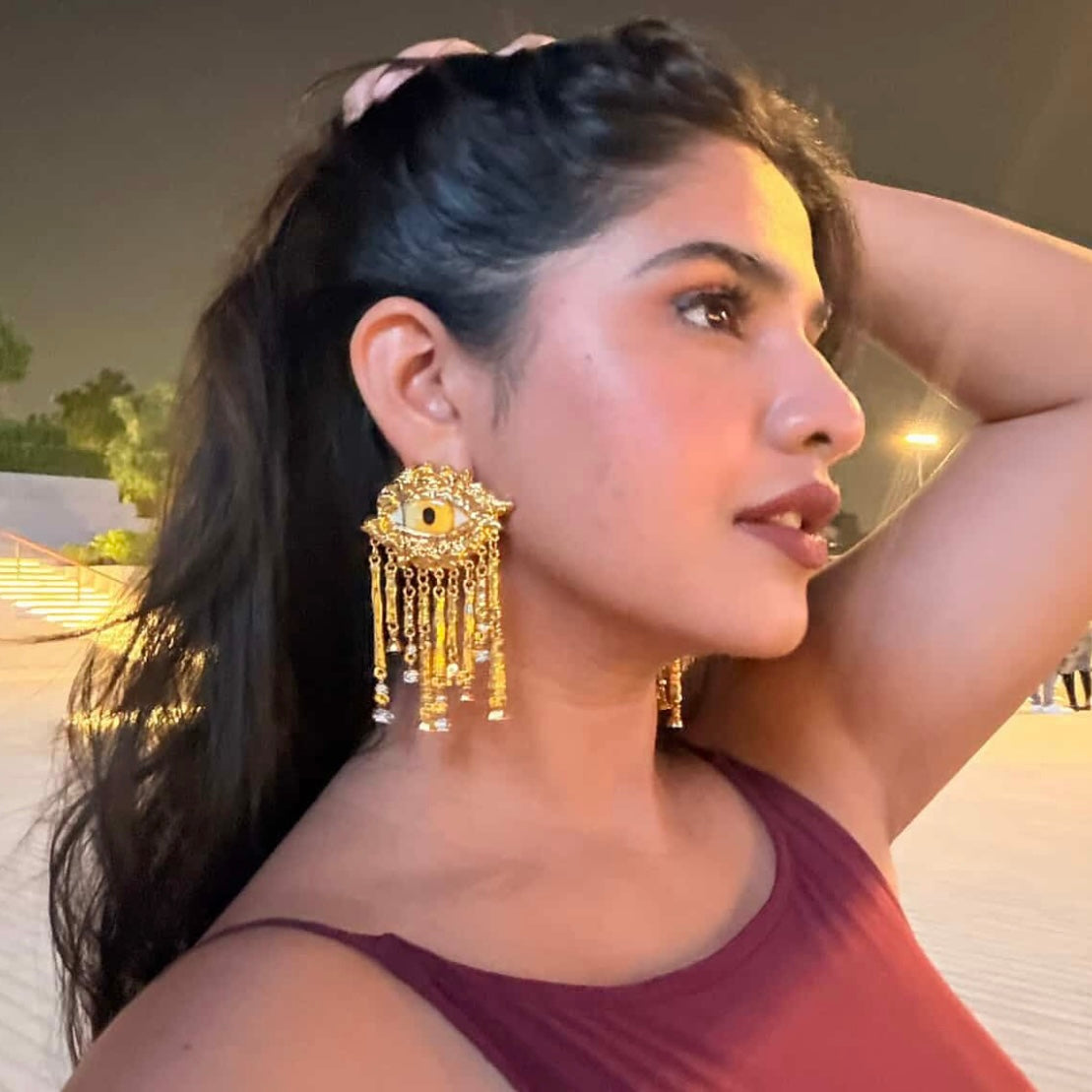 Eyes on You Gold Metal Earring