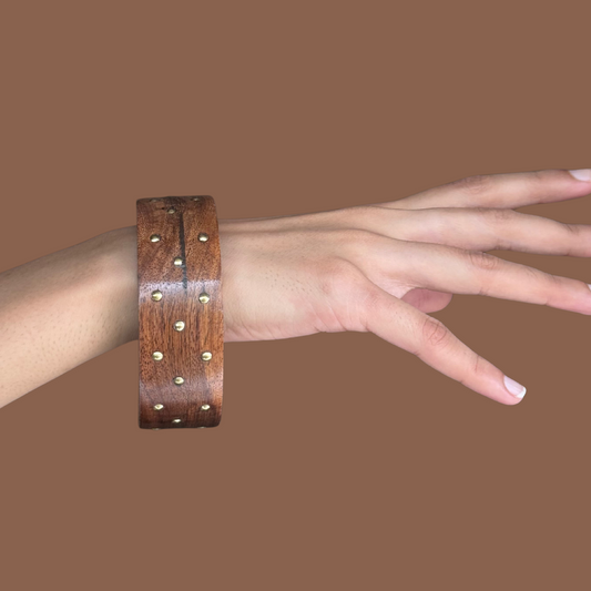 Polka Round Wooden Handmade Bangle