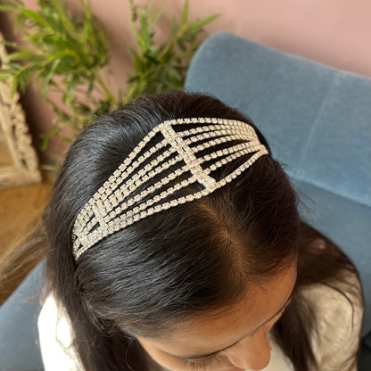Shimmering Crystal Mesh Hairband