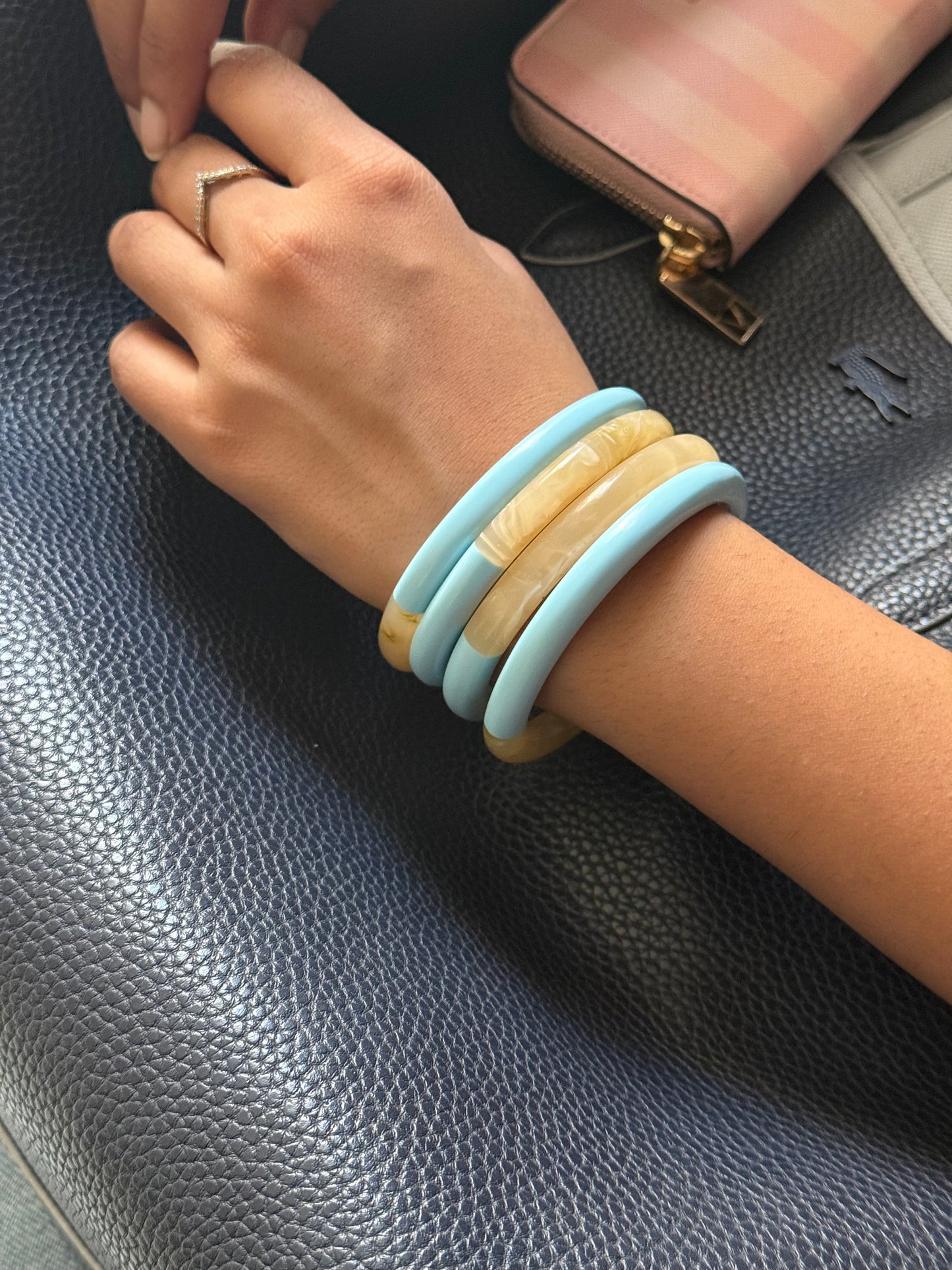 Coastal Crush Resin Bangle-Set of 2