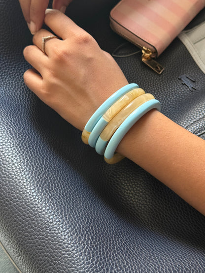 Coastal Crush Resin Bangle-Set of 2