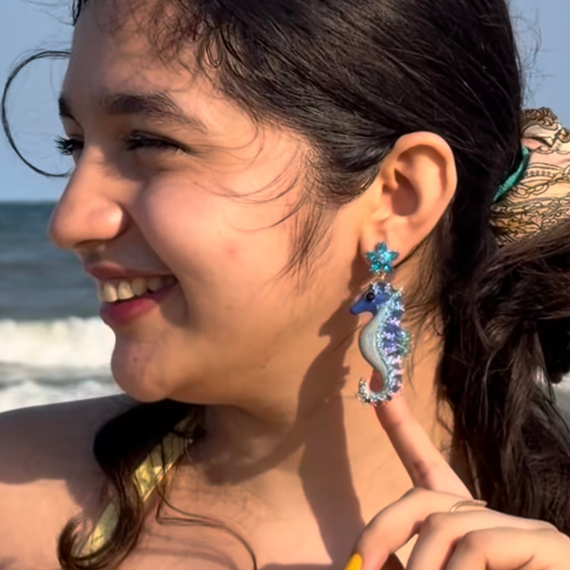 Seahorse Statement Earrings