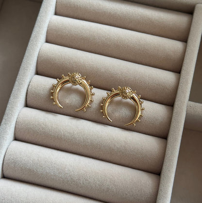 Luna Crest Hoop Earrings