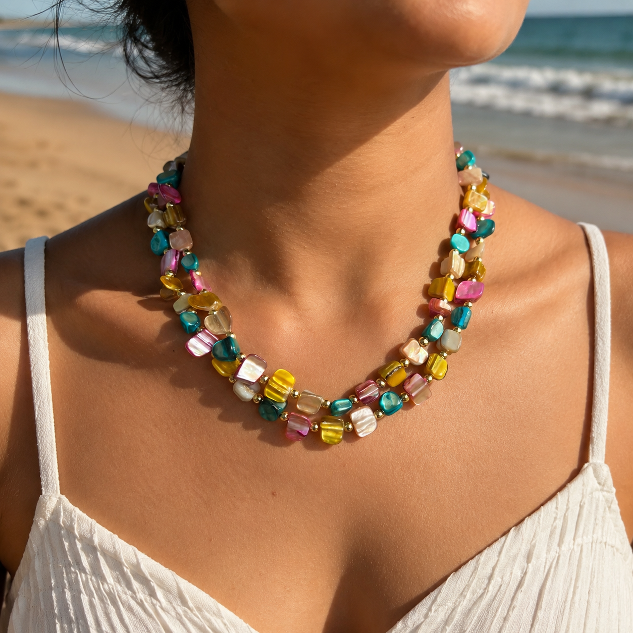 Double Layered Bead Necklace