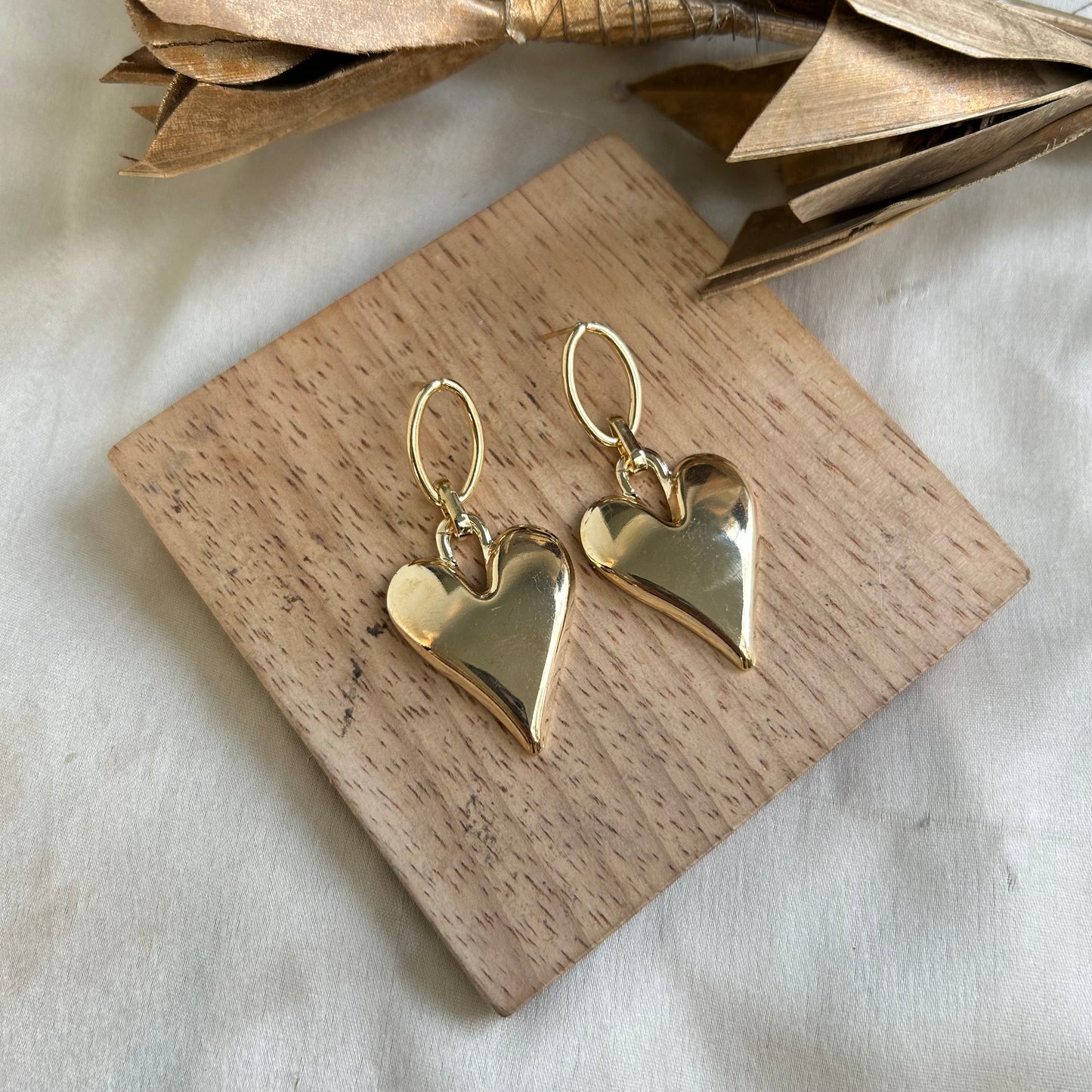 Darlene Gold Metal Earrings