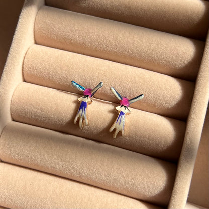 Hummingbird Enamel Studs