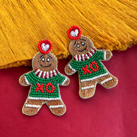 Gingy Christmas Handmade Earring
