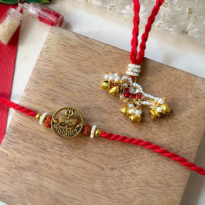 Mahakal Bhai-Bhabhi Rakhi & Lumba Set