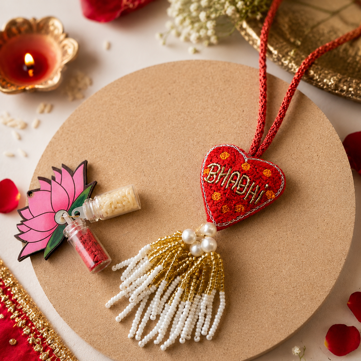 Dil Bhai Bhabhi Handmade Rakhi Combo