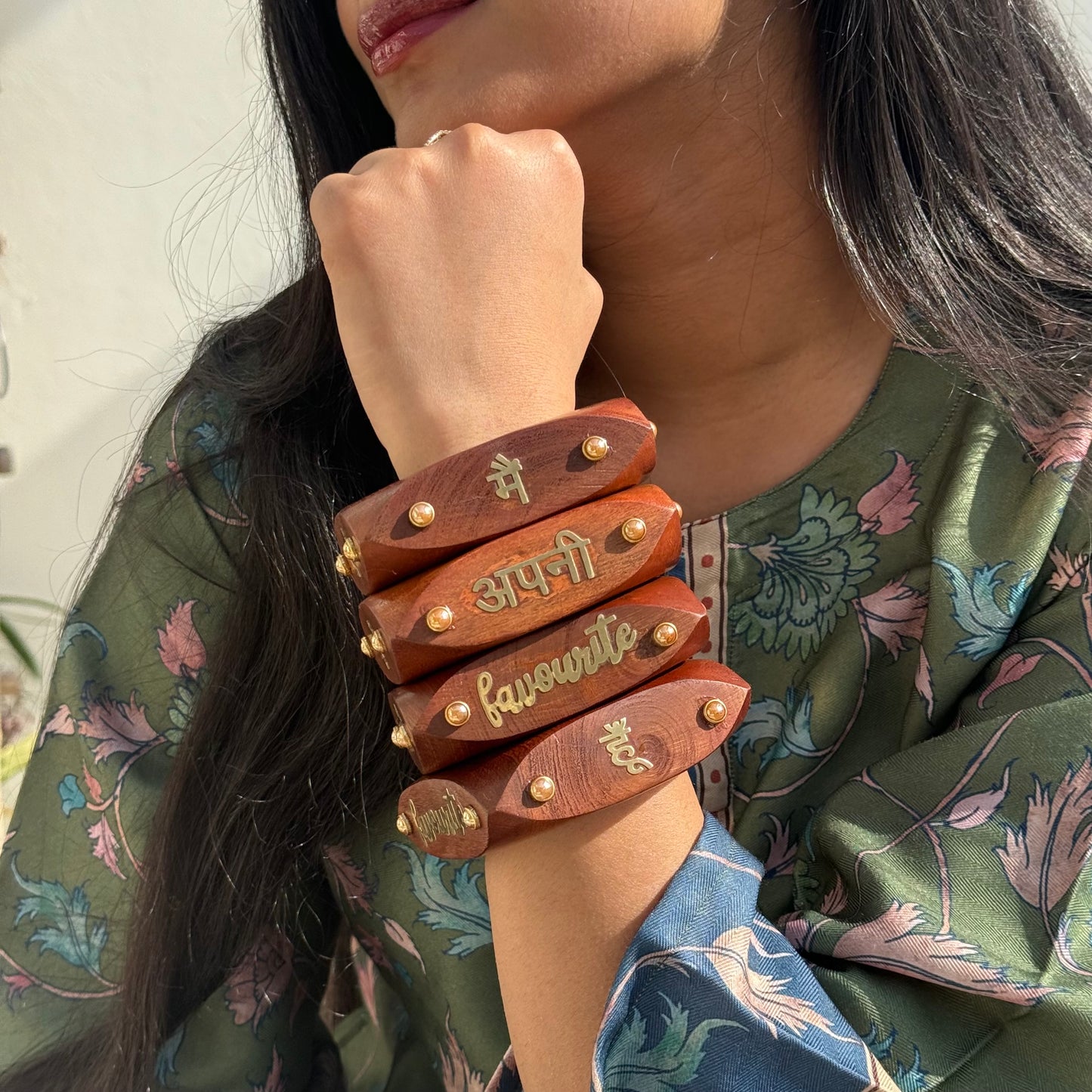 Apni Favourite Wooden Statement Kada ( SINGLE)