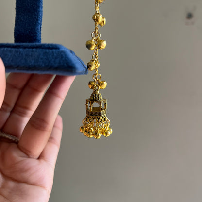 Kundan Meenakari Long Chain Earrings