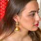 Sugandha Green Temple Earrings