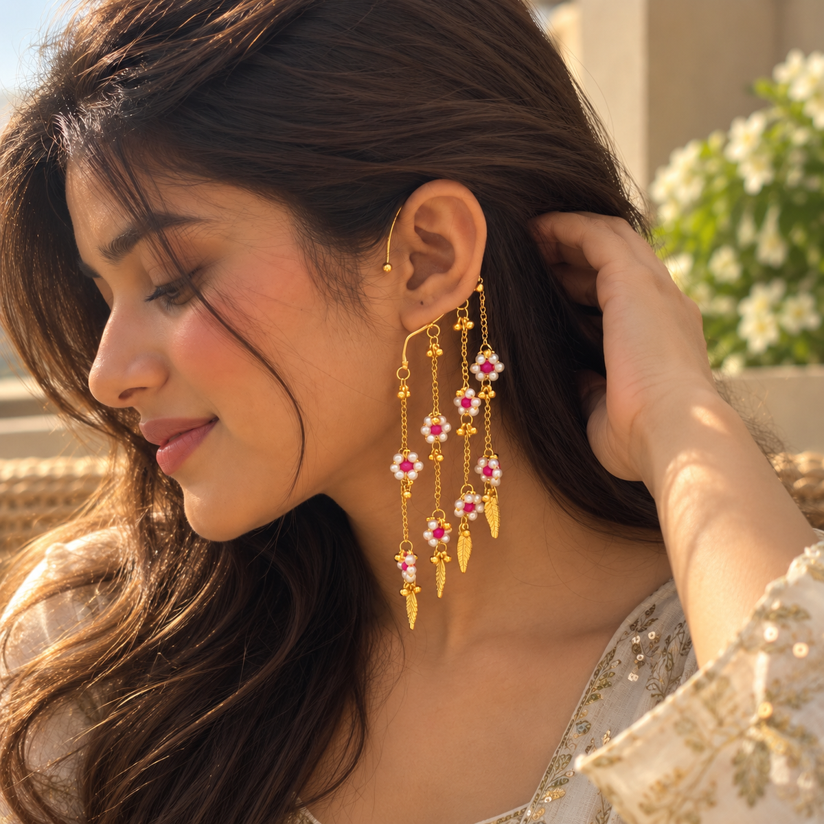 Flower Ear Cuff (Both sides)