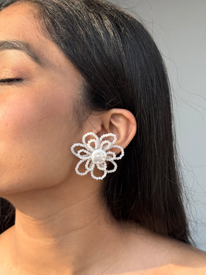 Shabana Beaded Flower Studs