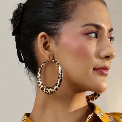 Leopard Statement Hoops