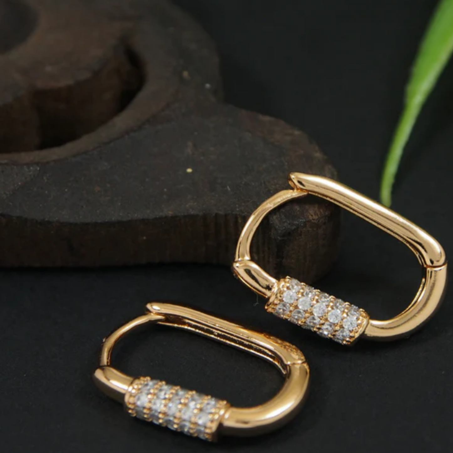 Lynette Gold Plated Zirconia Hoops