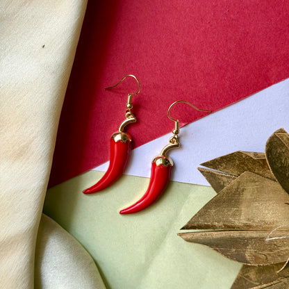 Mirchi Metal Earrings