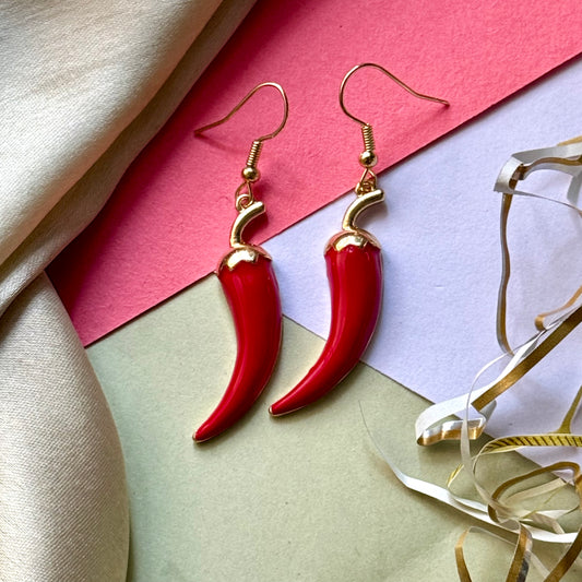 Mirchi Metal Earrings