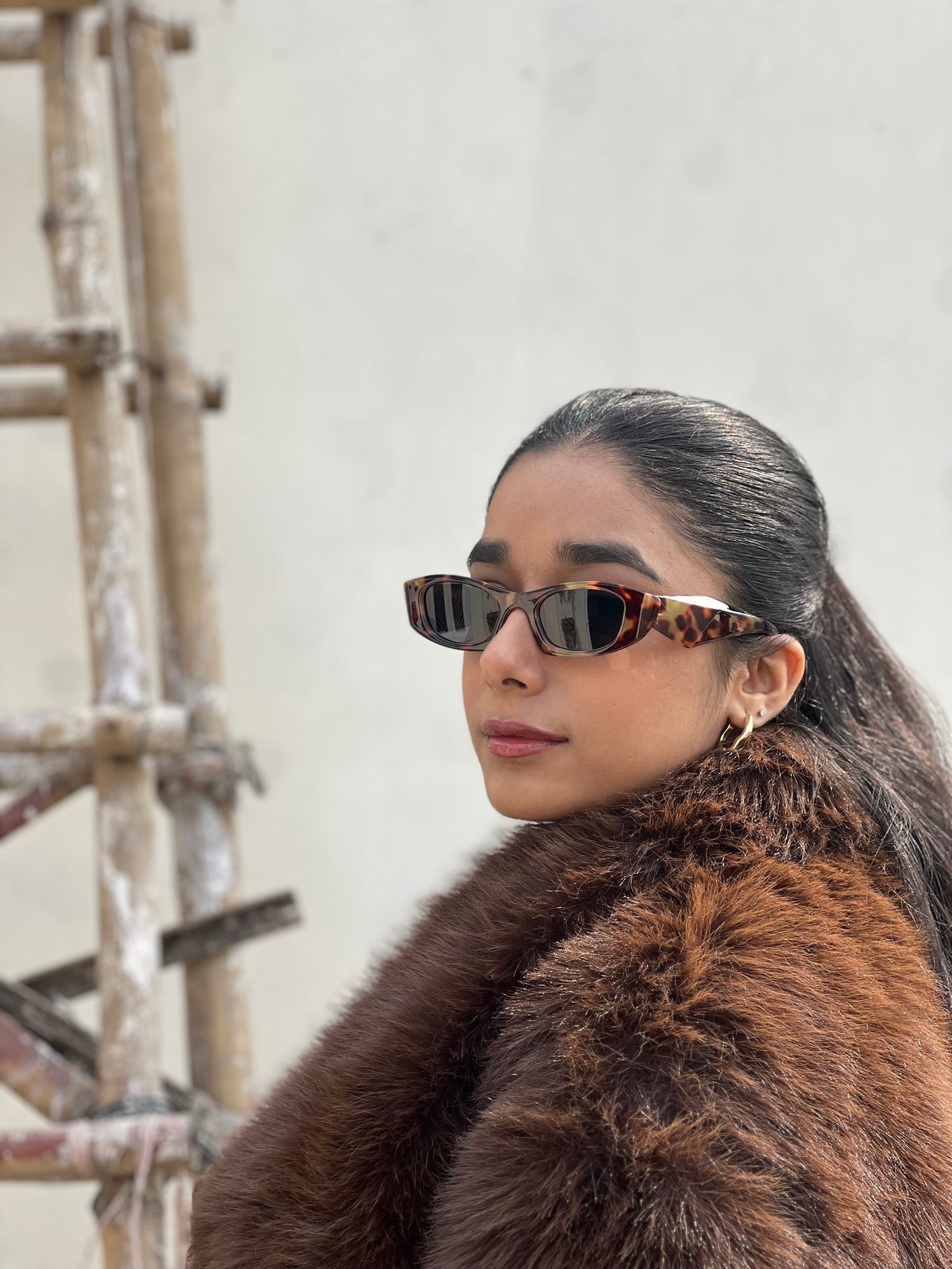 Leopard Block Sunglasses