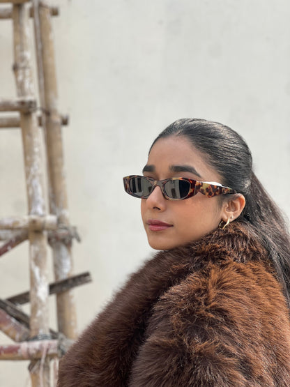Leopard Block Sunglasses
