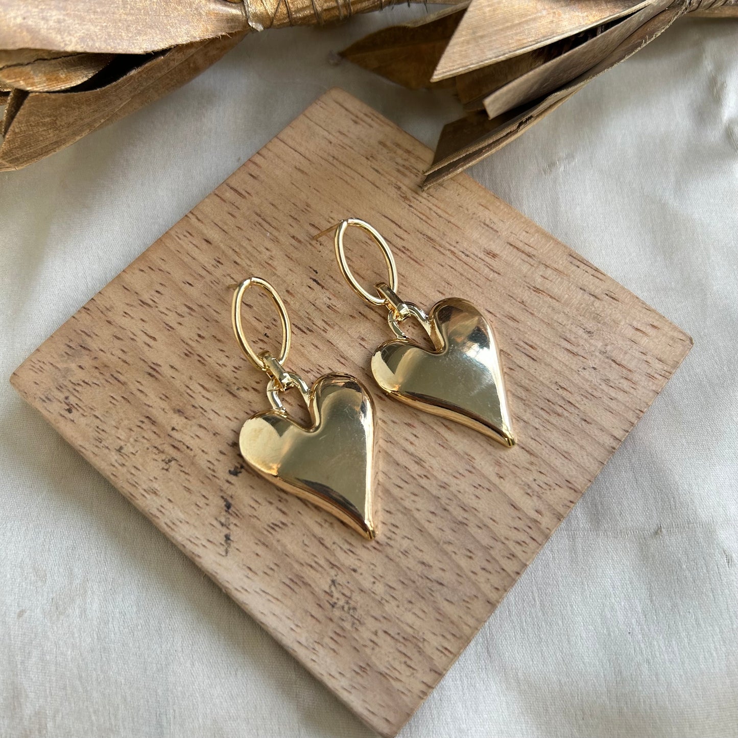 Darlene Gold Metal Earrings