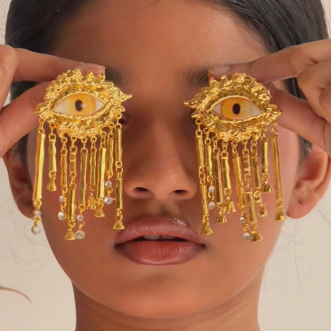 Eyes on You Gold Metal Earring