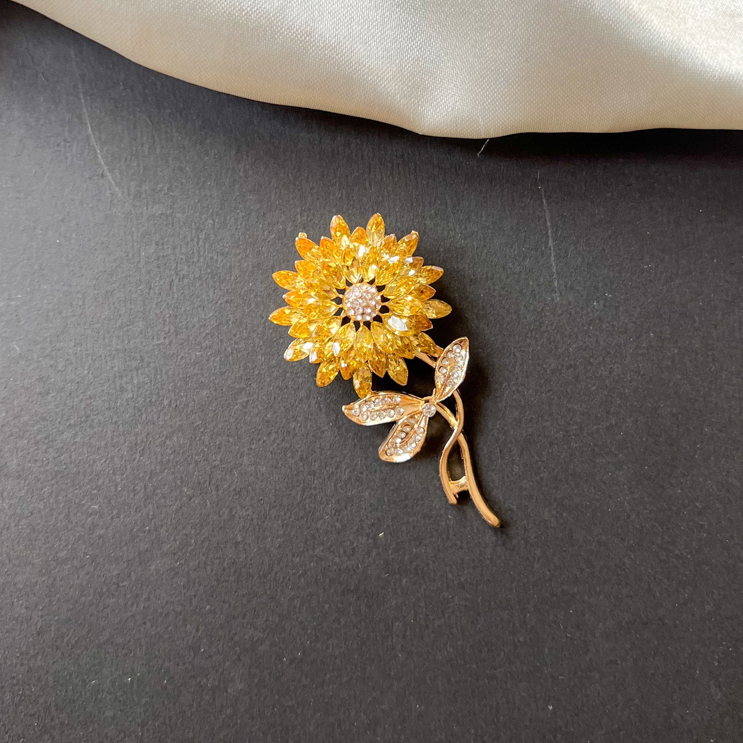 Golden Radiance Bloom Brooch