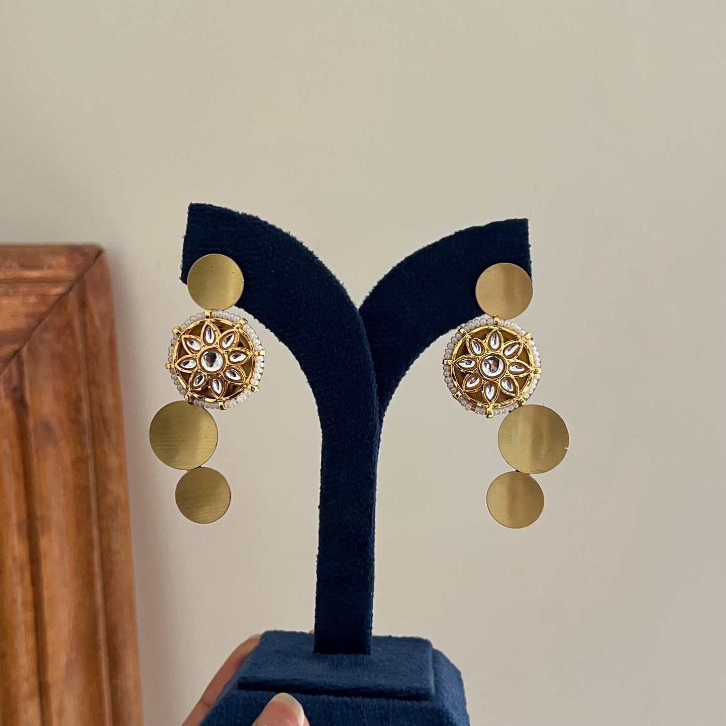 Royal Cascade Kundan Drop Earrings