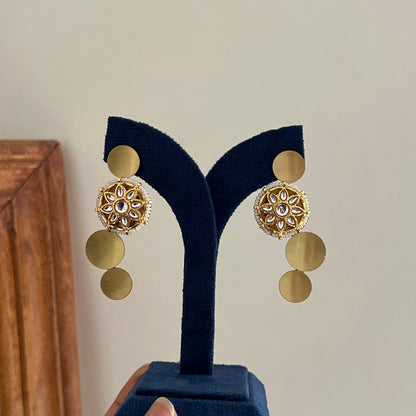 Royal Cascade Kundan Drop Earrings