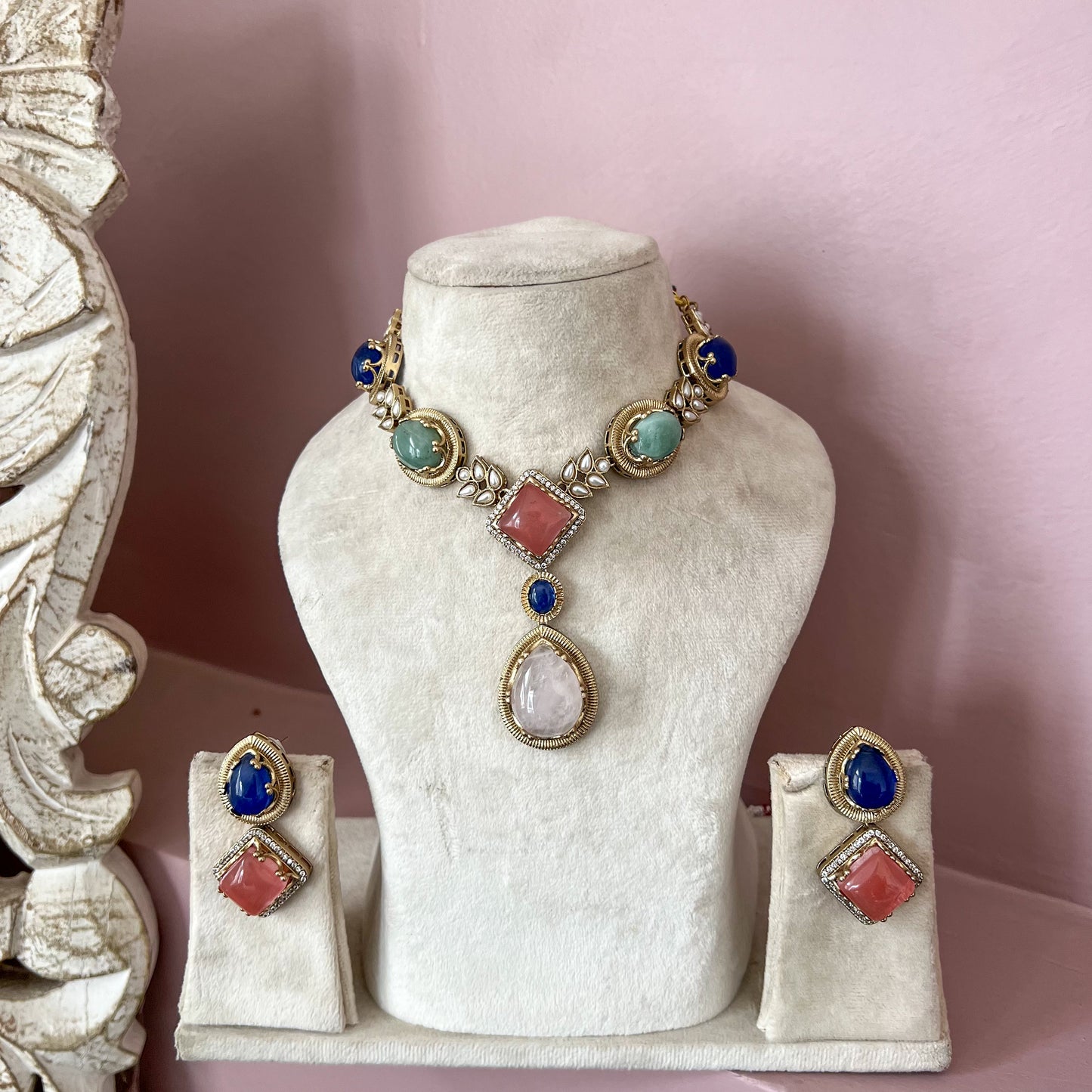Begum Semi-Precious Stone Set