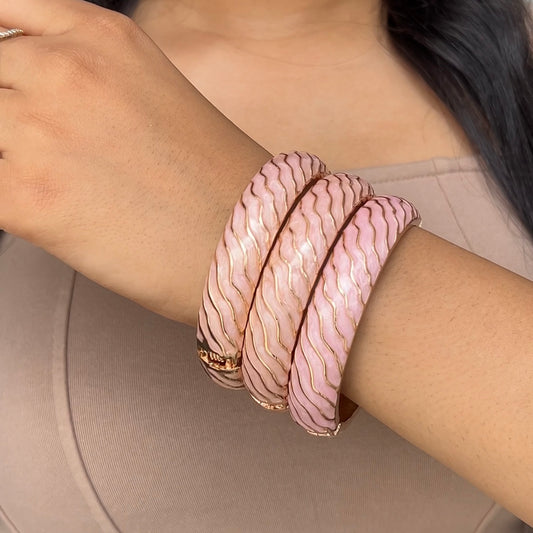 Pink Luxe Wave Single Bangle