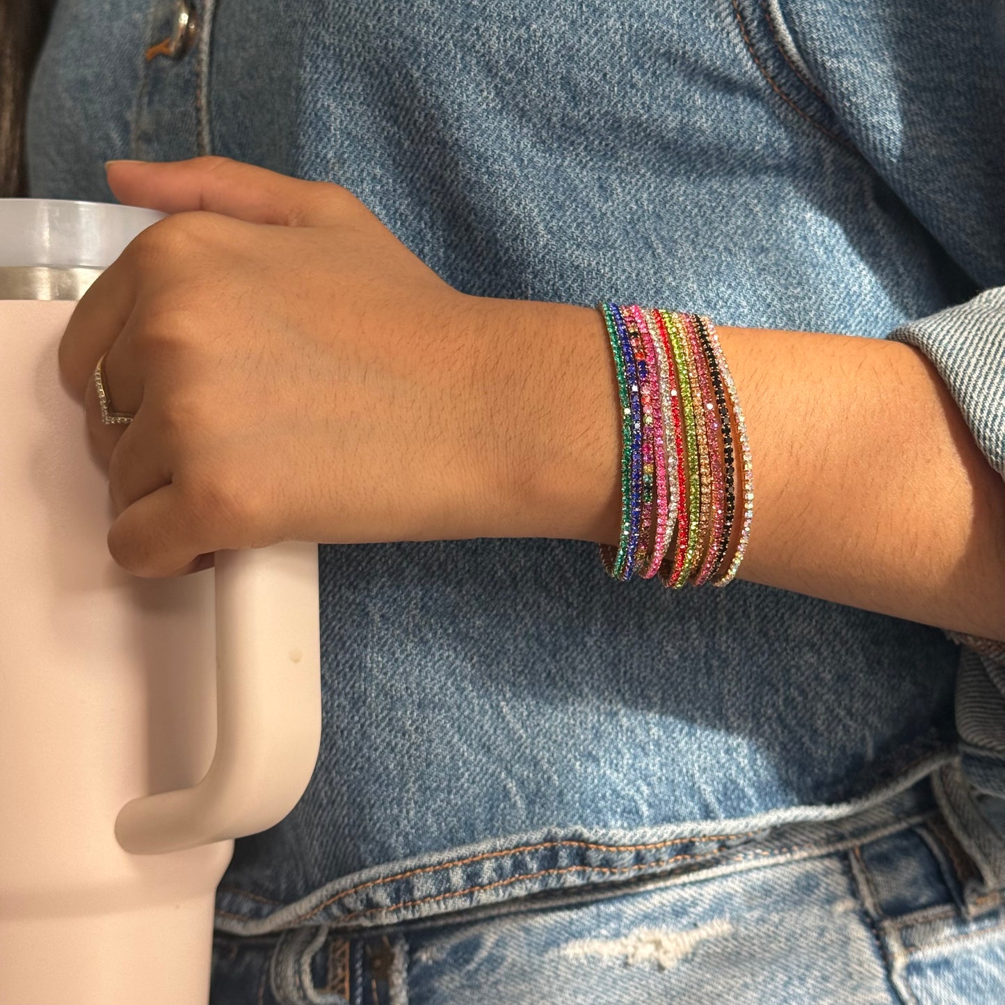 Rhinestone Thin Bracelet